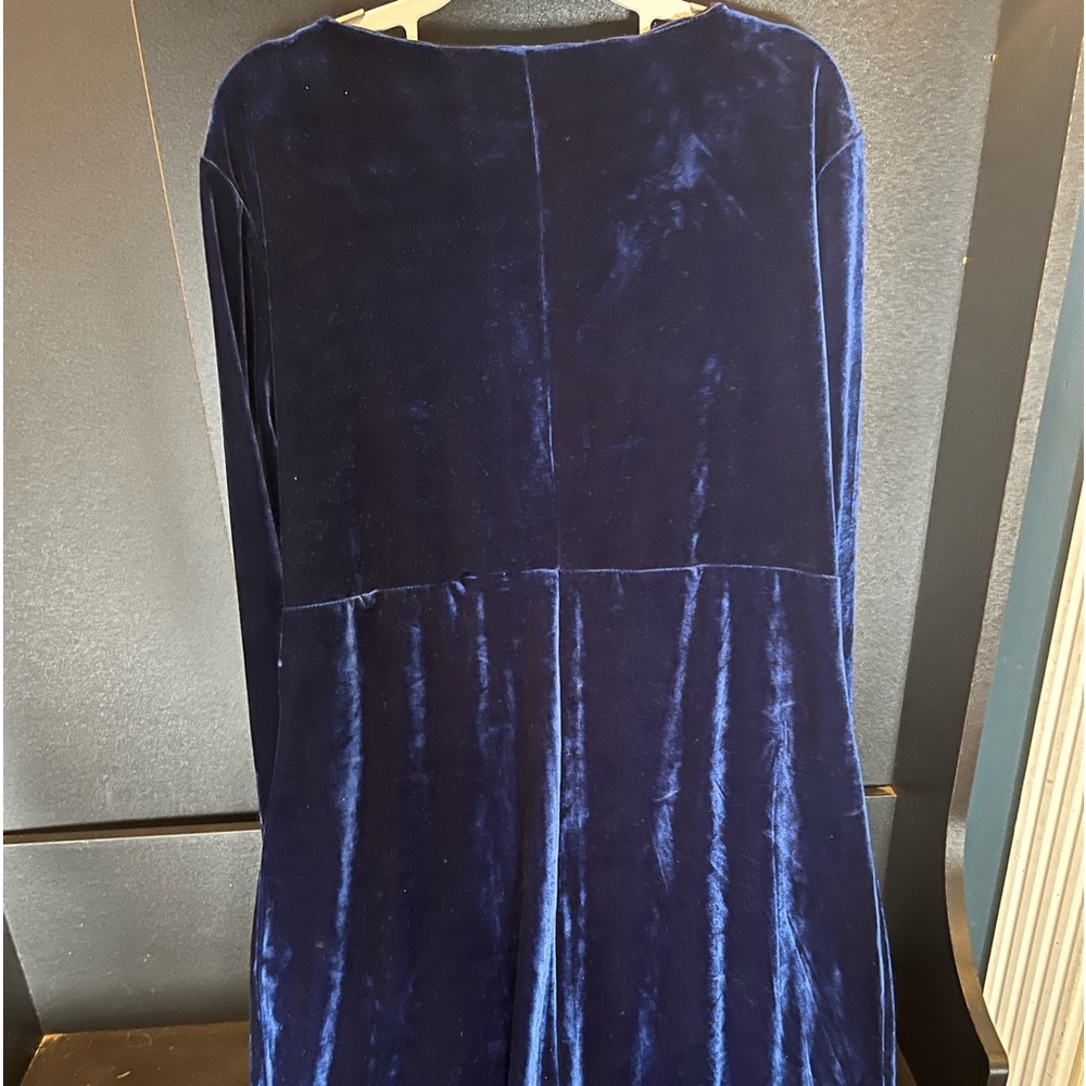 Royal blue velvet dress
